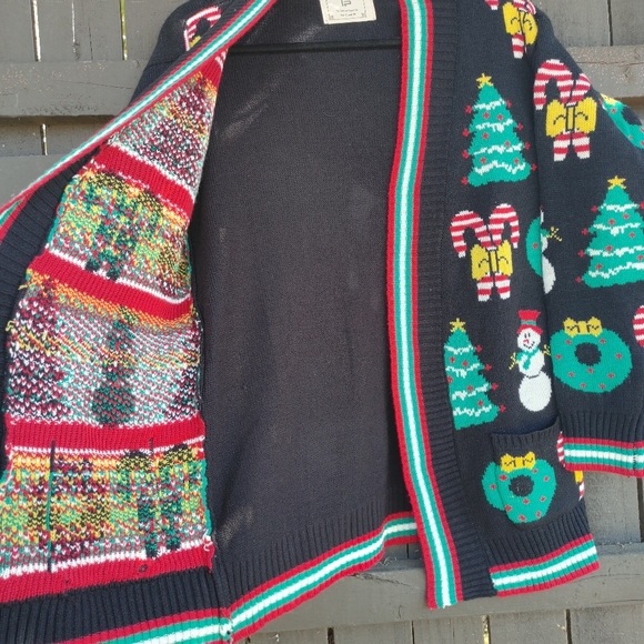 Christmas Cardigan Sweater Size L - Picture 4 of 14